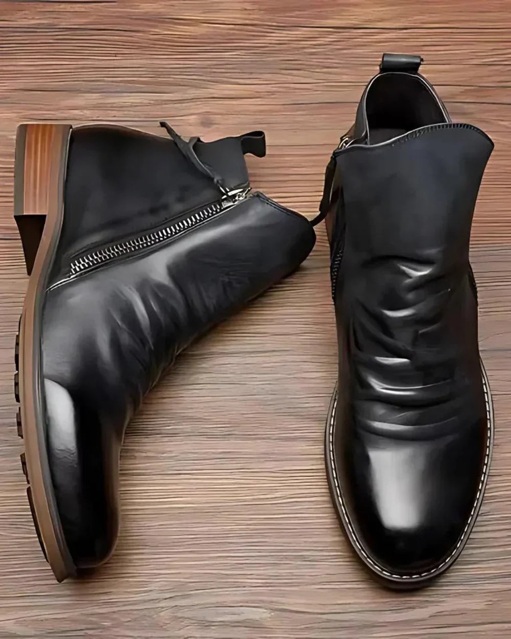 Leonardo™ - Side Zip Leather Ankle Boots