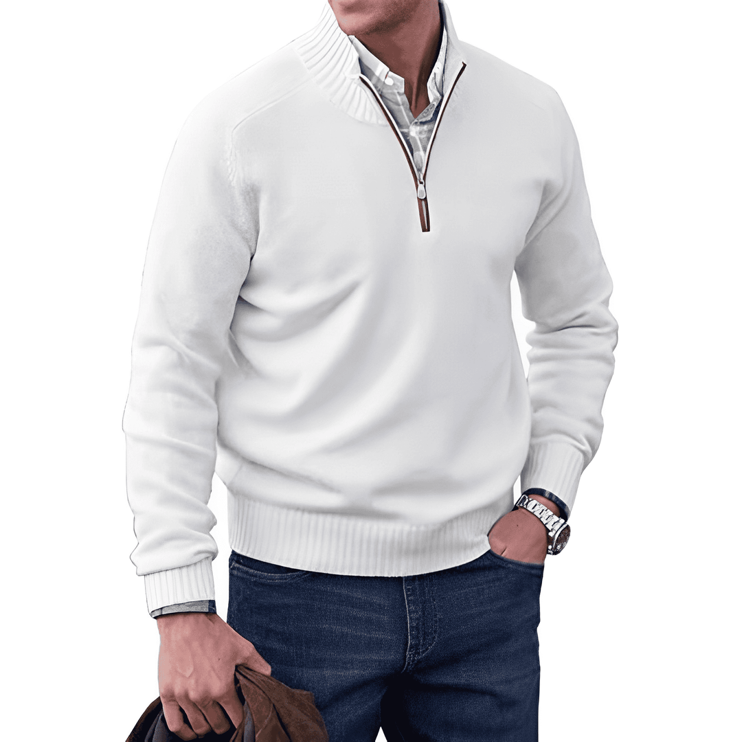 GIBSON - ELEGANT ZIP UP SWEATER