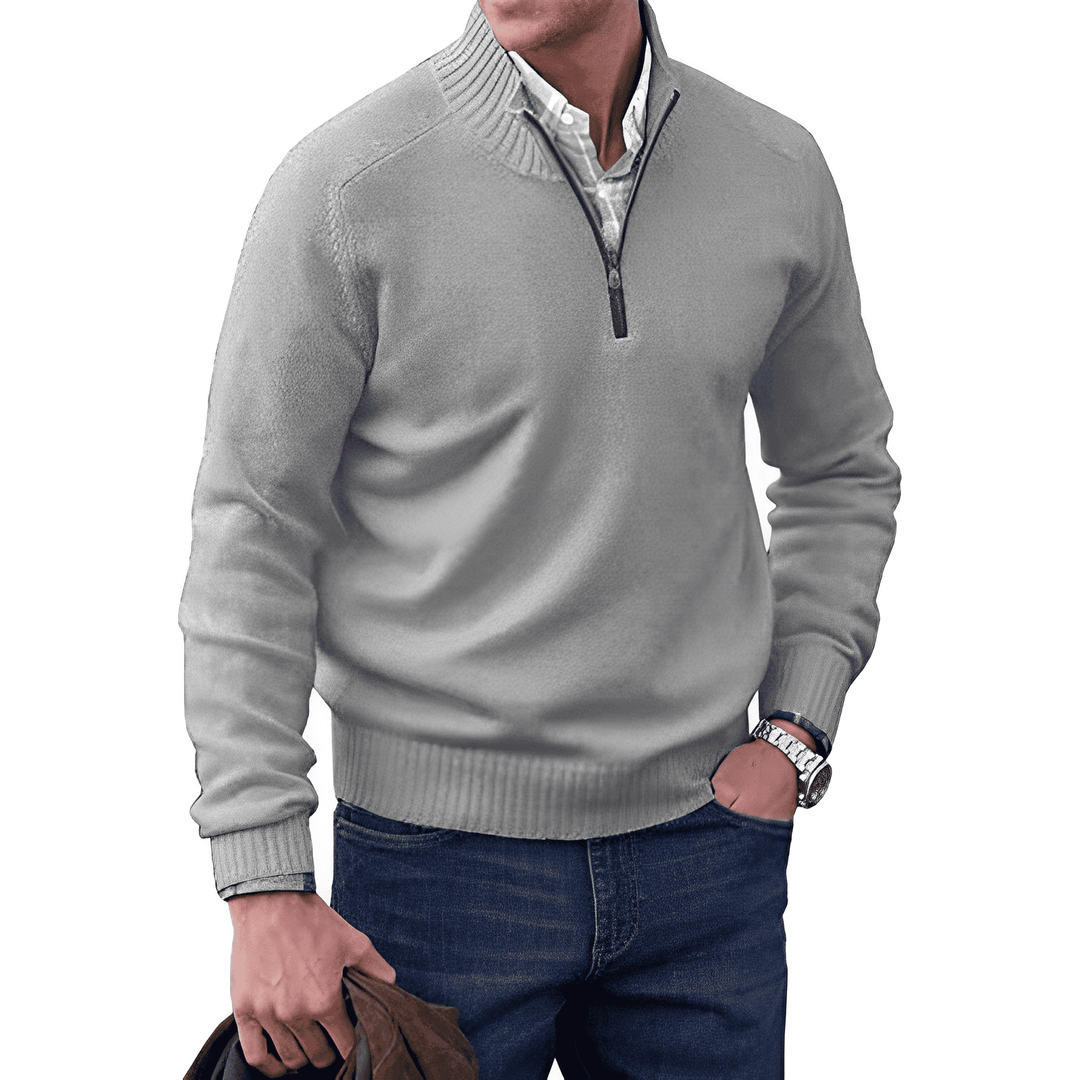 GIBSON - ELEGANT ZIP UP SWEATER