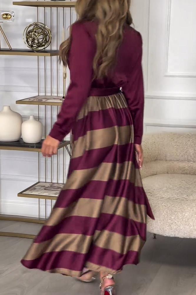 Emma - Elegant Striped Dress