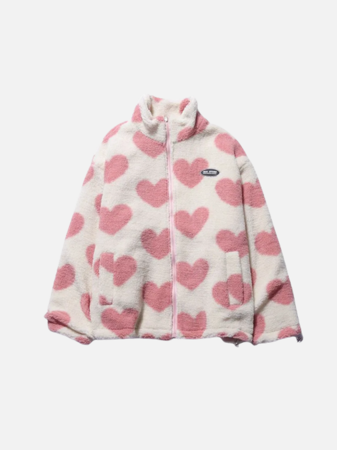 Hannah - Reversible Heart Fleece Jacket