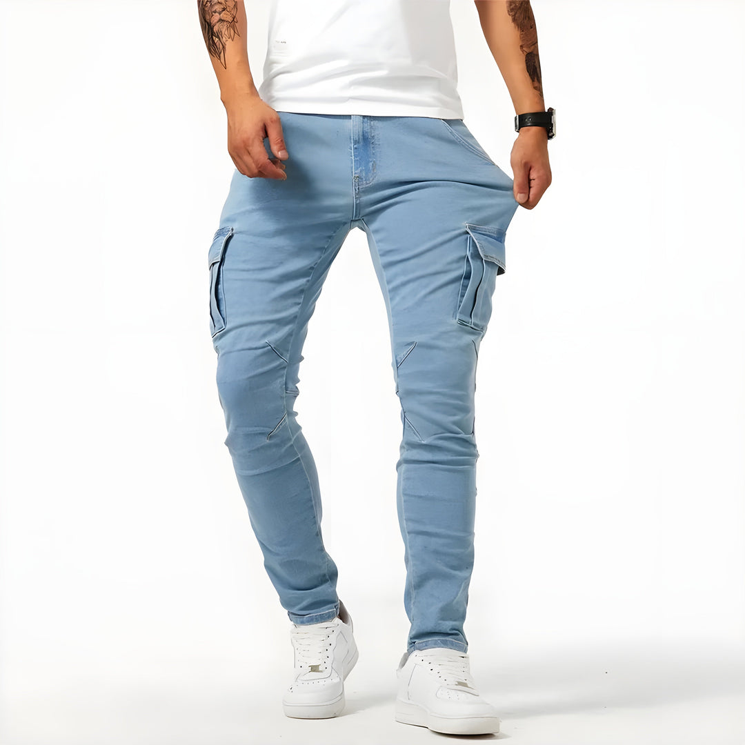 TOM - DENIM CARGO PANTS