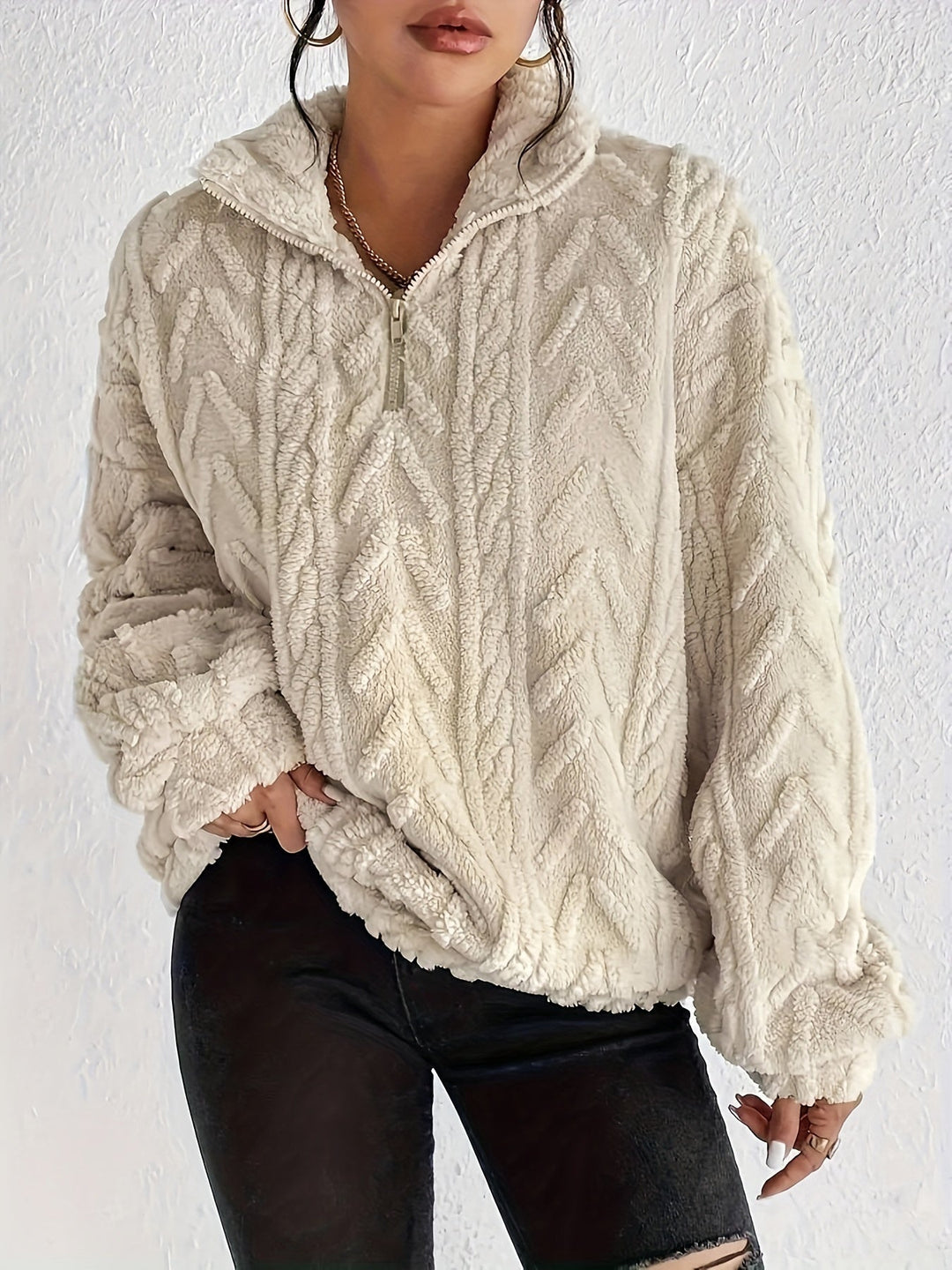 MILLIE - KNIT ZIP UP SWEATER