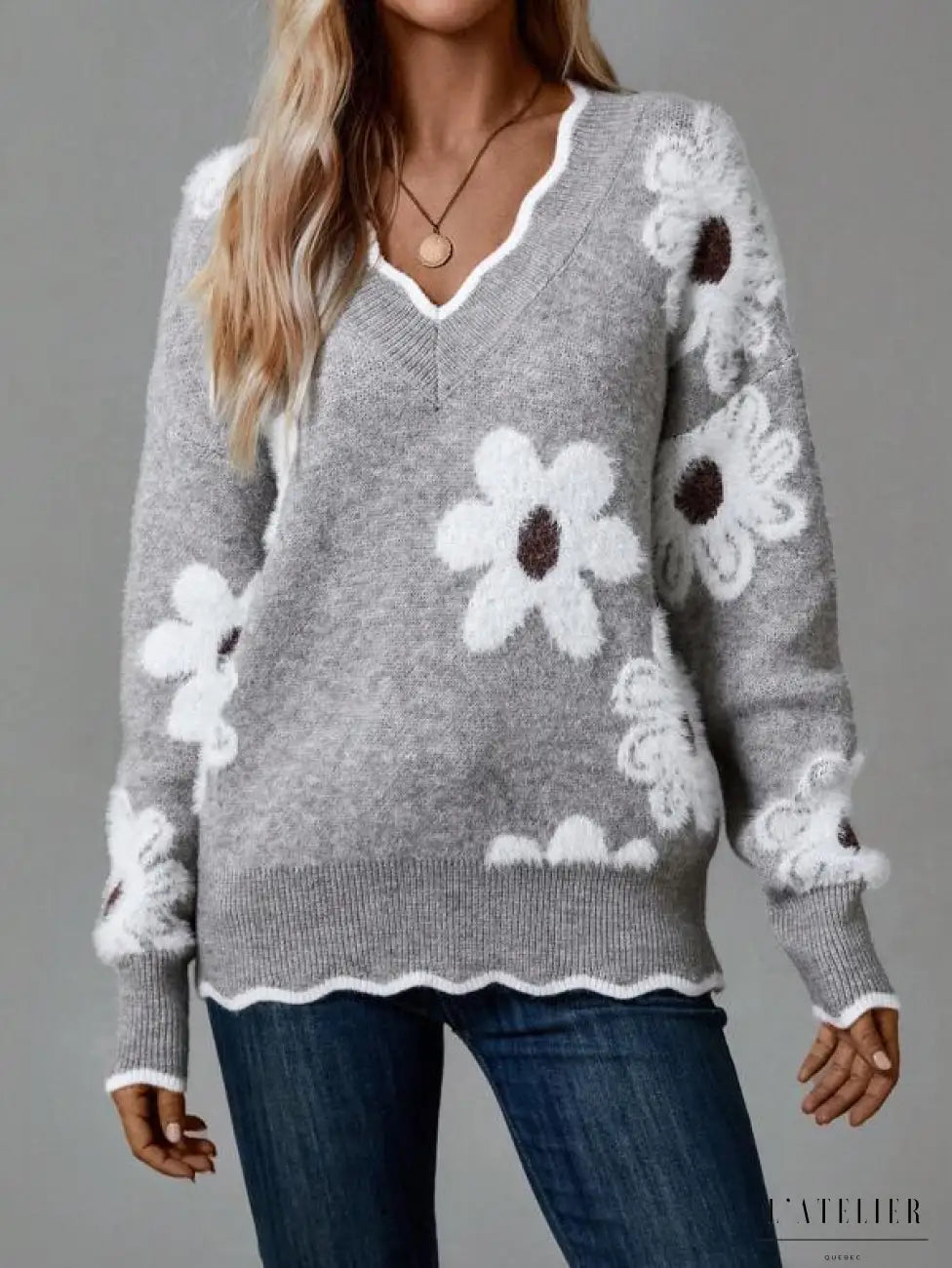 ELLEN - FLOWER SWEATER