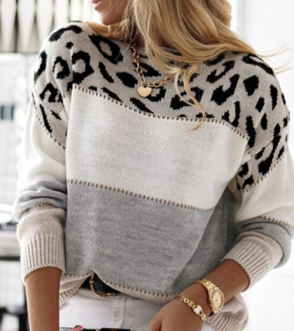 LEA - LEOPARD SWEATER